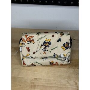 Walt Disney Gallery Tan‎ Makeup Bag Cosmetic Bag Mickey Mouse Goofy Donald Pluto